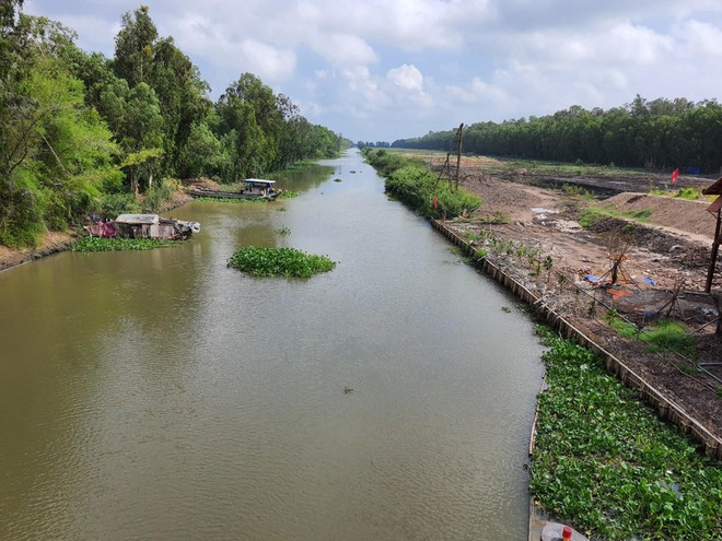 Khu đất tại Điểm du lịch rừng tràm Trà Sư được san lấp để làm đường đua bò.(Nguồn: Plo) An Giang: Đề xuất xử lý doanh nghiệp xây sân đua bò trái phép ảnh 1