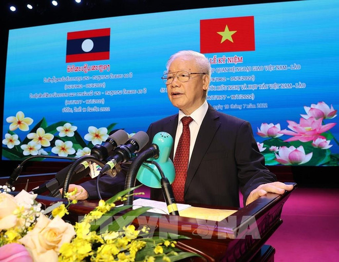 Lào đánh giá cao bài phát biểu của Tổng Bí thư về quan hệ hai nước ảnh 1