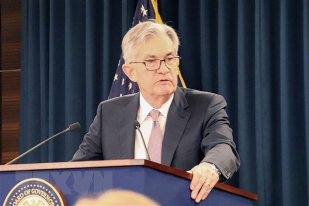 Chủ tịch Ngân hàng Dự trữ liên bang Mỹ (Fed) Jerome Powell phát biểu trong cuộc họp báo tại Washington D.C. (Ảnh: Kyodo/TTXVN) Nhìn lại chính sách tiền tệ của Fed trong gần 110 năm ảnh 2