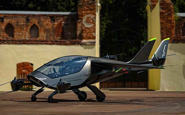Công ty khởi nghiệp AIR của Israel đã phát triển một chiếc máy bay eVTOL được gọi là AIR ONE. (Ảnh: timesofisrael.com) Công ty Israel thử nghiệm thành công máy bay điện AIR ONE ảnh 1