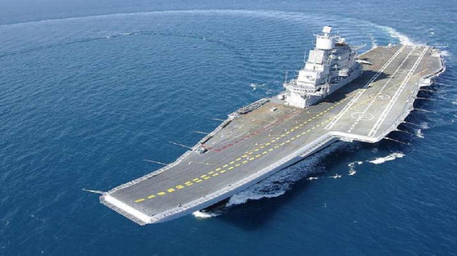 Tàu sân bay INS Vikramaditya .(Nguồn: IndiaTimes) Xảy ra hỏa hoạn trên tàu sân bay INS Vikramaditya của Ấn Độ ảnh 1