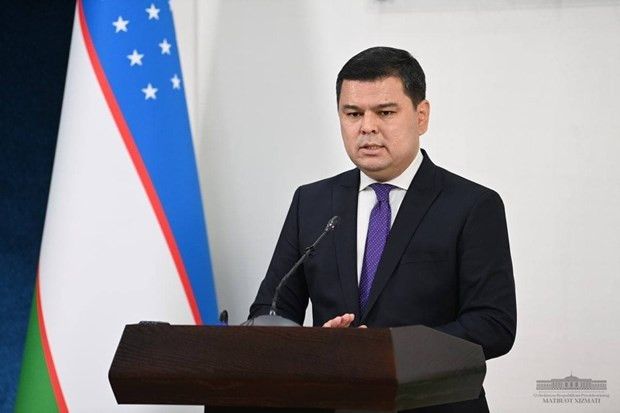 Ông Sherzod Asadov, Thư ký phụ trách báo chí của Tổng thống Shavkat Mirziyoyev. (Nguồn: kun.uz) Uzbekistan bãi bỏ tình trạng khẩn cấp ở Karakalpakstan ảnh 1