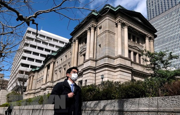 Trụ sở Ngân hàng Trung ương Nhật Bản tại Tokyo. (Ảnh: AFP/TTXVN) Lạm phát ở Nhật Bản tăng mạnh nhất trong vòng 7 năm qua ảnh 1