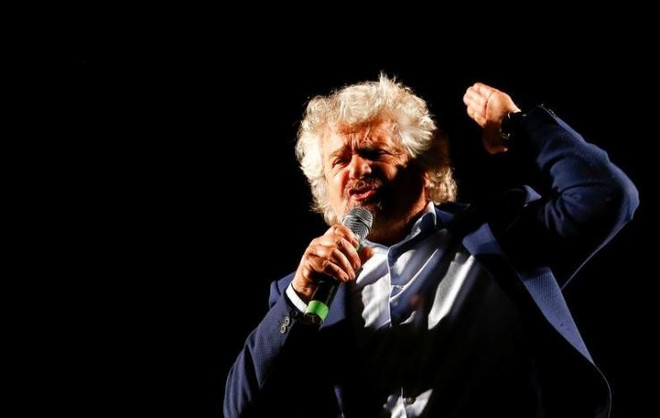 Nhà lãnh đạo M5S Beppe Grillo. (Nguồn: Reuters) Kết quả thăm dò sau bỏ phiếu tại Italy: Đảng dân túy M5S thất bại ảnh 1