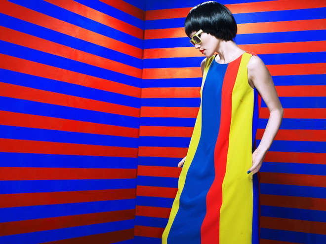 Cá tính Hè nhiệt đới với họa tiết kẻ sọc của người mẫu Tuyết Lan ảnh 2