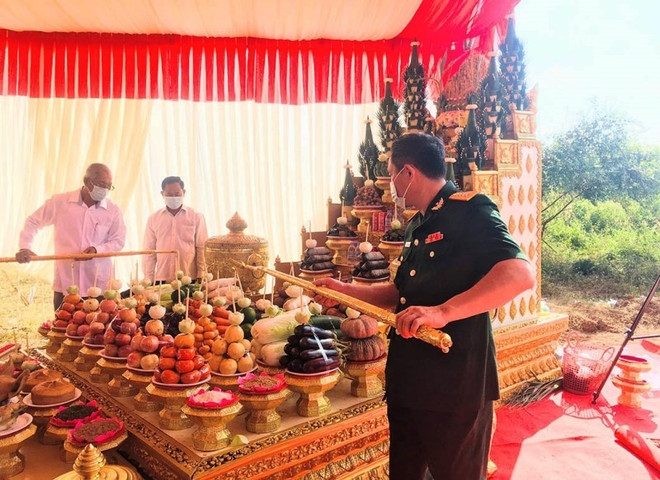 Khởi công xây Đài Hữu nghị Việt Nam-Campuchia tại tỉnh Tbong Khmum ảnh 1