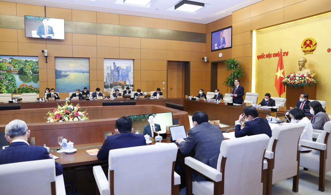 Thường vụ Quốc hội thảo luận việc chỉnh lý dự án Luật Cảnh sát cơ động ảnh 1