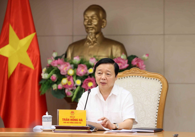Phó Thủ tướng Trần Hồng Hà phát biểu. (Ảnh: An Đăng/TTXVN) ttxvn_pho thu tuong tran hong ha 1.jpg