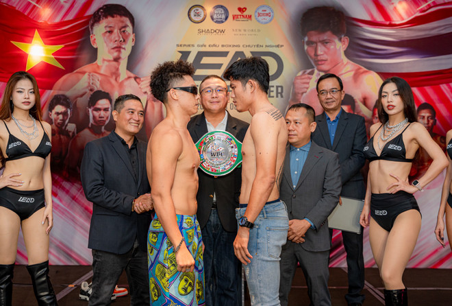 Trịnh Thế Long chạm mặt võ sỹ boxing Thái Lan trước trận tranh đai WBC ảnh 1
