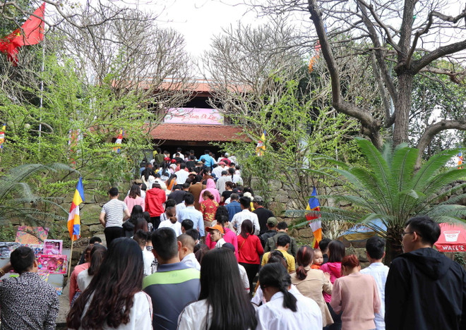 Bắc Ninh: Tưng bừng lễ hội Khán hoa mẫu đơn tại chùa Phật Tích ảnh 1