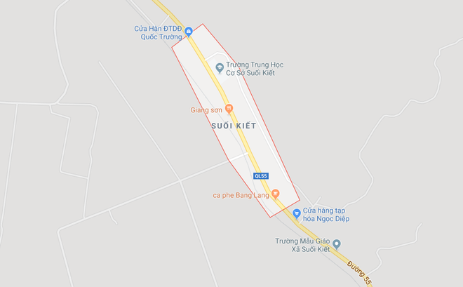 Nơi xảy ra vụ việc. (Nguồn: Google Maps) Bình Thuận: Tắm hồ, hai học sinh lớp 7 tử vong do đuối nước ảnh 1
