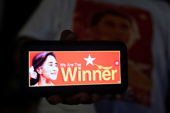Bà Aung San Suu Kyi trúng cử ghế Hạ viện (Ảnh: Reuters) Bầu cử Myanmar: Bà Aung San Suu Kyi trúng cử ghế Hạ viện ảnh 1