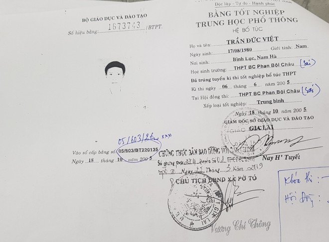 Phát hiện 9 công chức xã dùng bằng tốt nghiệp Trung học phổ thông giả ảnh 1