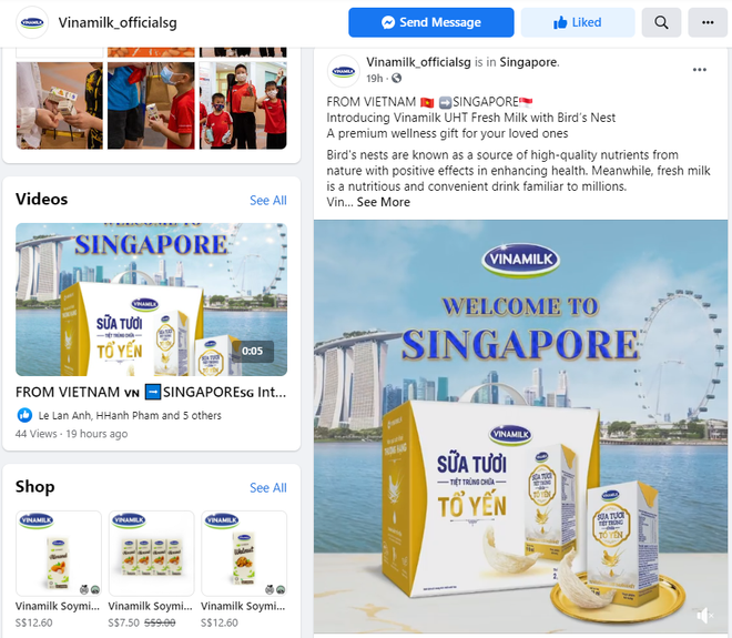Sữa tươi chứa tổ yến của Vinamilk lần đầu xuất sang Singapore ảnh 4
