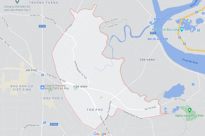 Nơi xảy ra vụ việc. (Nguồn: Google Maps) Bình Dương: Hai công nhân tử vong do va chạm với xe container ảnh 1