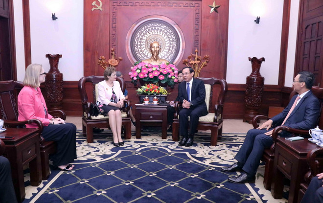 Lãnh đạo Thành phố Hồ Chí Minh tiếp Thống đốc bang South Australia ảnh 1