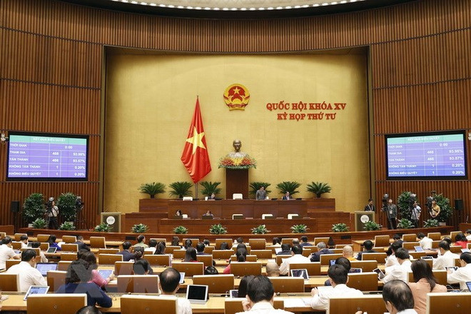 Quốc hội biểu quyết thông qua Nghị quyết ban hành Nội quy kỳ họp Quốc hội sửa đổi. (Ảnh: Doãn Tấn/TTXVN) Công dân có thể được dự thính các phiên họp công khai của Quốc hội ảnh 2