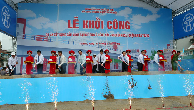 Hà Nội khởi công xây cầu vượt nút giao Ô Đông Mác-Nguyễn Khoái ảnh 2