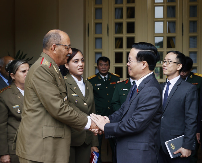 Hình ảnh Chủ tịch nước tiếp Tổng Tham mưu trưởng, Thứ trưởng Cuba ảnh 1