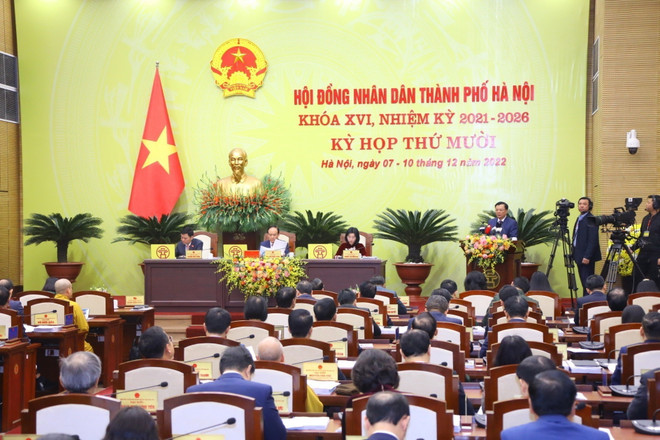 Bế mạc kỳ họp thứ 10 Hội đồng Nhân dân thành phố Hà Nội khóa XVI ảnh 1