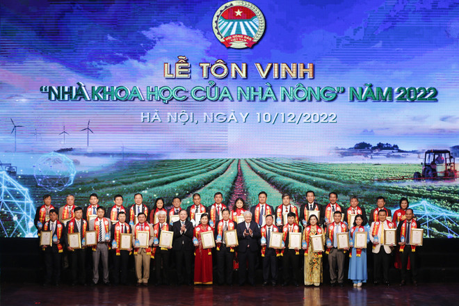 Hội Nông dân tôn vinh 62 nhà khoa học của nhà nông năm 2022 ảnh 1