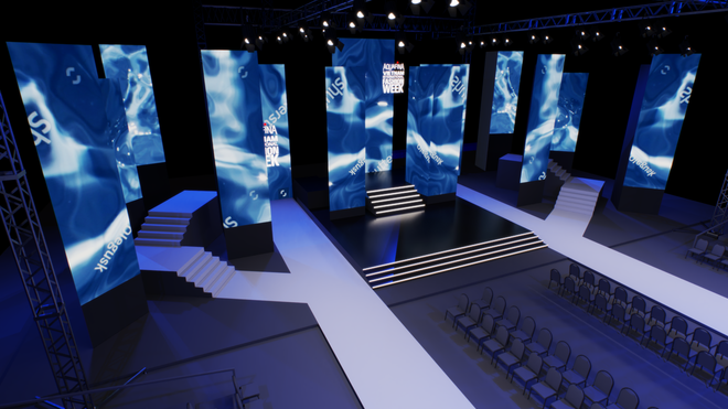 Sân khấu thông điệp “Sống xanh” 300m2 của Tuần thời trang quốc tế VN ảnh 1