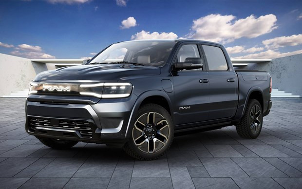 Mẫu xe Ram 1500 REV của Stellantis. (Nguồn: The Car Guide) Stellantis, Samsung xây dựng nhà máy sản xuất pin xe điện thứ 2 ở Mỹ ảnh 1