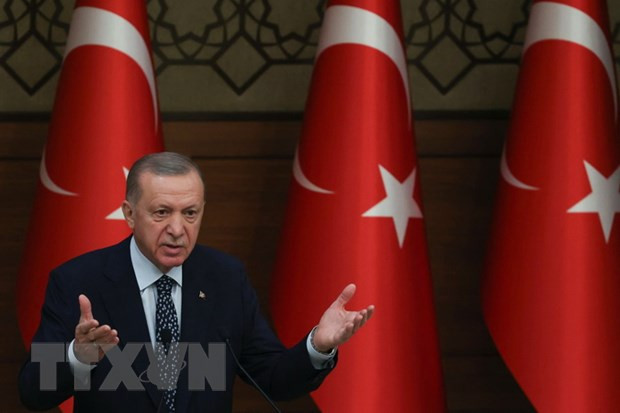 Tổng thống Thổ Nhĩ Kỳ Recep Tayyip Erdogan. (Ảnh: AFP/TTXVN) Thổ Nhĩ Kỳ tìm cách cải thiện quan hệ với các quốc gia Vùng Vịnh ảnh 1