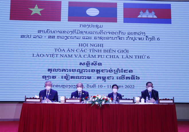 Khai mạc Hội nghị Tòa án các tỉnh biên giới Lào-Việt Nam-Campuchia ảnh 1