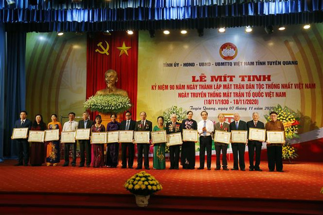 Míttinh kỷ niệm 90 năm thành lập Mặt trận Dân tộc thống nhất Việt Nam ảnh 2