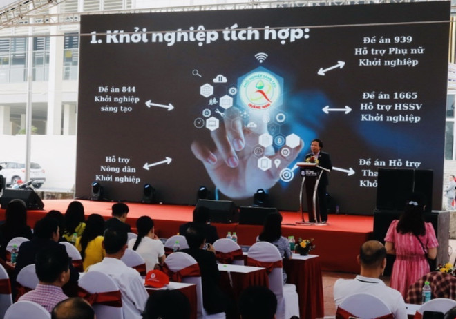 Quang cảnh Diễn đàn Khởi nghiệp Sáng tạo Việt Nam năm 2023. (Nguồn: TTXVN) ttxvn_khoi nghiep sang tao.jpg
