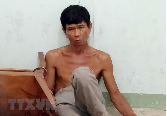 Đối tượng Phan Minh Cường tại cơ quan điều tra. (Ảnh: Công Thử/TTXVN) Kẻ giết bé gái rồi giấu xác dưới chậu cây lĩnh án tù chung thân ảnh 1