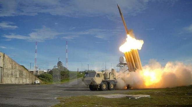 Hệ thống THAAD được phóng thử nghiệm. (Nguồn: Missile Defense Agency/TTXVN) Hàn Quốc đánh giá tác động môi trường tại nơi sẽ triển khai THAAD ảnh 1