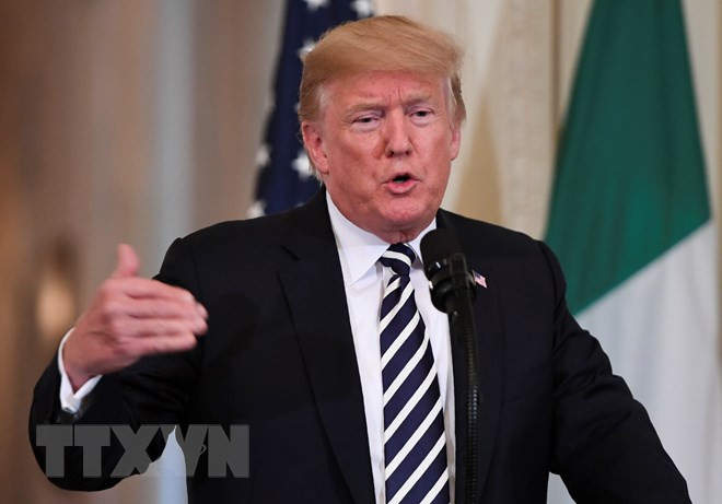 Tổng thống Mỹ Donald Trump. (Nguồn: AFP/TTXVN) Tổng thống Trump: Mỹ không dừng thương vụ vũ khí với Saudi Arabia ảnh 1