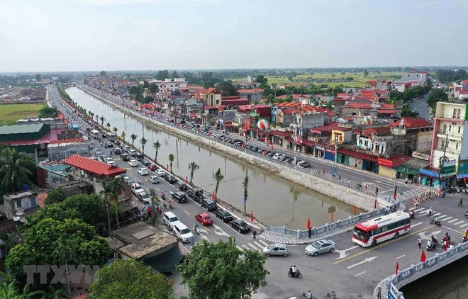 Một góc huyện Vĩnh Bảo. (Nguồn: TTXVN phát) Hải Phòng: Huyện Vĩnh Bảo được công nhận đạt chuẩn nông thôn mới ảnh 1