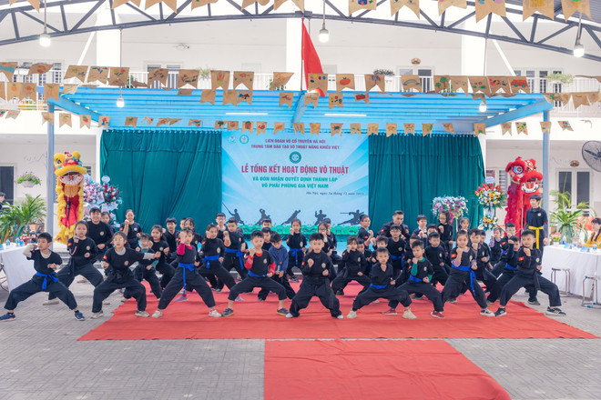 Các học viên 'nhí' được tham gia các kỳ thi, các giải đấu chính thức của Liên đoàn Võ Cổ truyền Hà Nội. (Ảnh: NVCC)