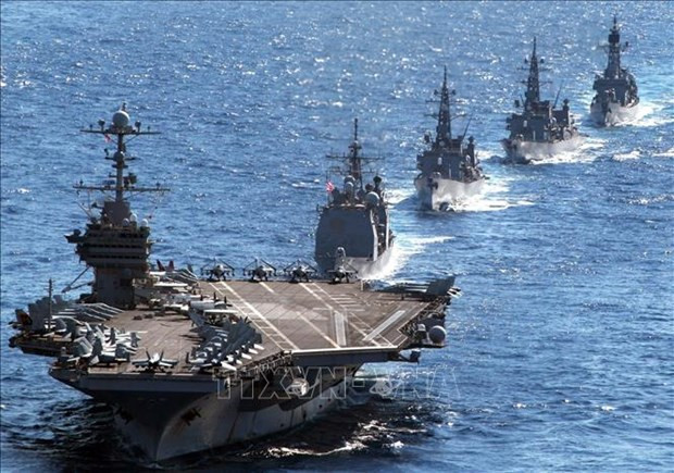 Ảnh minh họa (Nguồn: AFP/TTXVN) Lãnh đạo quân sự Hàn Quốc họp về dự án tàu sân bay đầu tiên ảnh 1