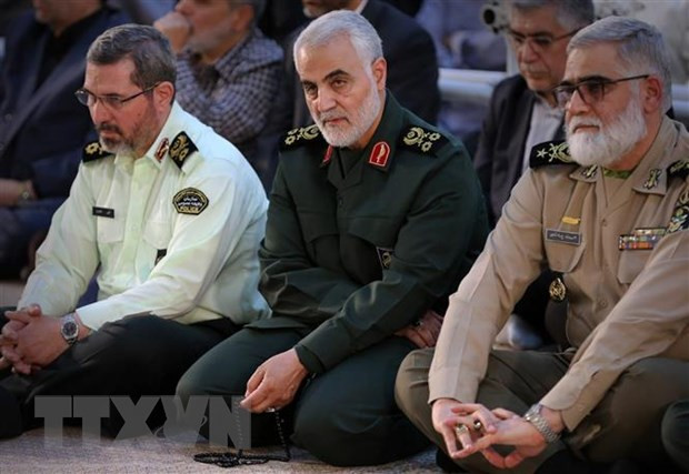 Thiếu Tướng Qasem Soleimani, người đứng đầu đơn vị Quds thuộc Lực lượng Vệ binh Cách mạng Hồi giáo Iran trước khi mất. (Nguồn:TTXVN) Mỹ tuyên bố "phản ứng" nếu Iran muốn trả thù cho Tướng Soleimani ảnh 1