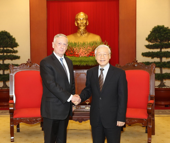 Tổng Bí thư Nguyễn Phú Trọng tiếp đoàn Bộ Quốc phòng Hoa Kỳ ảnh 1