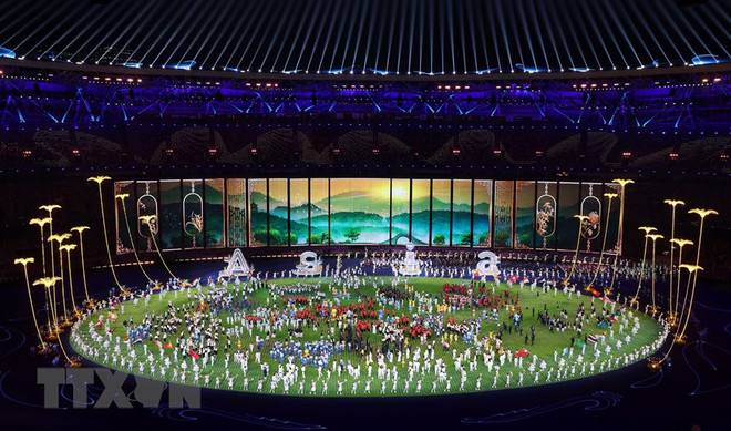 Lễ Bế mạc ASIAD 19: 'Bữa tiệc' của âm thanh và công nghệ ánh sáng ảnh 2