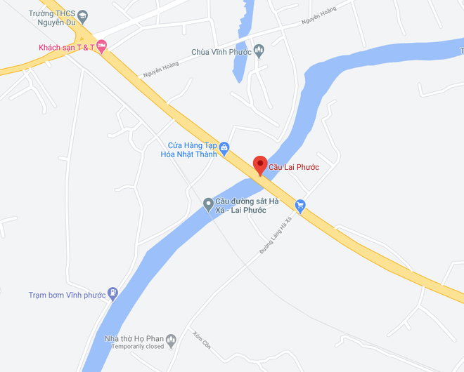 Nơi xảy ra vụ việc. (Nguồn: Google Maps) Tai nạn nghiêm trọng làm học sinh ở Quảng Trị văng xuống sông tử vong ảnh 1