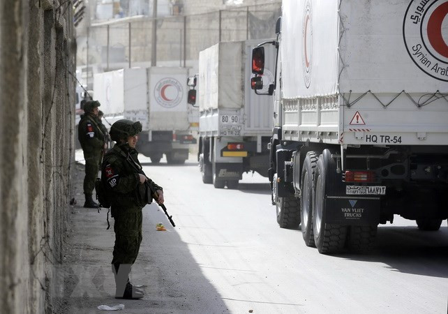 Quân đội Syria sơ tán dân thường khỏi khu vực Đông Ghouta ảnh 1