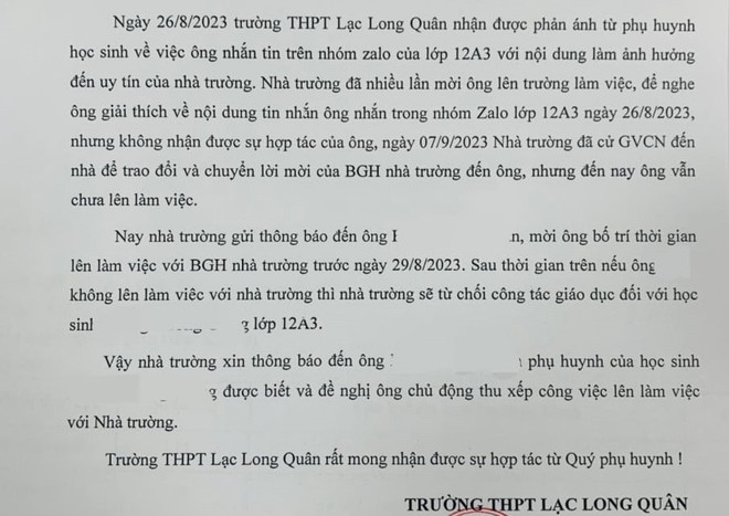 Vụ nhà trường 'từ chối giáo dục học sinh': Sở Giáo dục lên tiếng ảnh 1