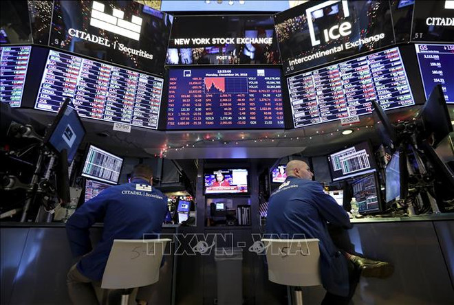 Sàn giao dịch New York. (Nguồn: AFP/TTXVN) chứng khoán mỹ.jpg