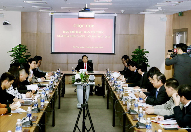 Ông Phạm Minh Chính, Uỷ viên Bộ Chính trị, Trưởng Ban Tổ chức Trung ương, Trưởng Ban Chỉ đạo Giải Búa Liềm Vàng phát biểu. (Ảnh: Nguyễn Dân/TTXVN) Giải báo chí toàn quốc Búa Liềm Vàng: Mang đậm hơi thở cuộc sống ảnh 1