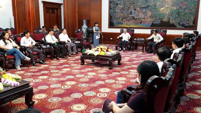 Ban dự án ngày Quốc Tổ Việt Nam toàn cầu làm việc tại tỉnh Phú Thọ ảnh 1