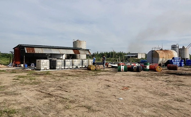 Bình Thuận: Phát hiện cơ sở tái chế dầu diesel từ nhớt thải ảnh 1