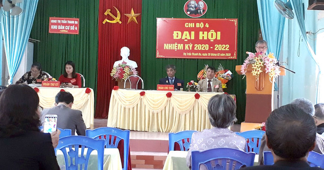 Đại hội nhiệm kỳ 2020-2022 Chi bộ khu dân cư số 4 thị trấn Thanh Ba, Phú Thọ. (Nguồn: Baophutho.vn) Phú Thọ chuẩn bị tốt nhân sự, văn kiện Đại hội Đảng bộ tỉnh ảnh 1