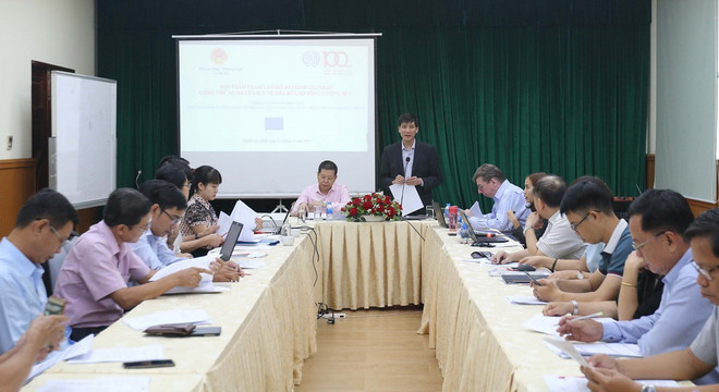 Quang cảnh hội thảo. (Ảnh: Thanh Vũ/TTXVN) Việt Nam hướng đến gia nhập Công ước về xóa bỏ lao động cưỡng bức ảnh 1