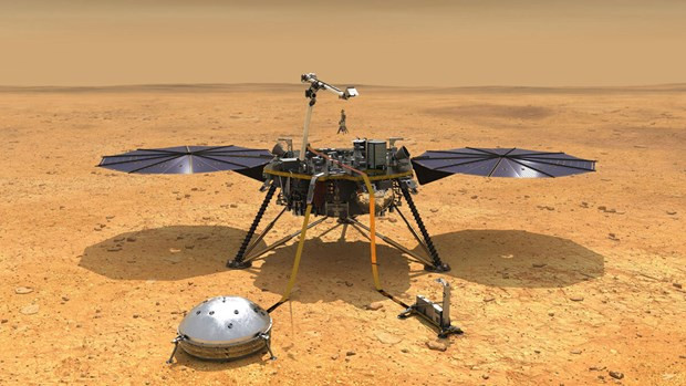 Tàu đổ bộ InSight của NASA phát hiện thiên thạch đâm vào Sao Hỏa ảnh 1